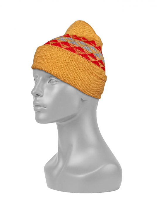 Acrylic Kids  designer cap Yellow